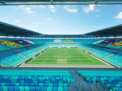 Soccer Stadium 03  Environment UE Pack Low-poly 3D model