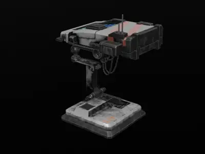 Sci-Fi Computer - Game Ready PBR 3D Model Low-poly 3D model