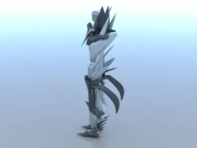 Robot Cyborg Game Caracter Sci Fi 3D model
