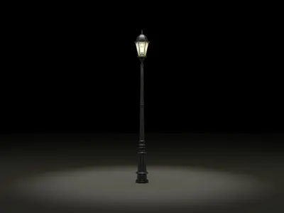 Old Steet Light 3D Model Low-poly 3D model