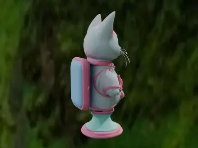 Orbit Purrnaut Helmet Bust 3D print model