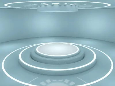 Sci Fi Room Low-poly 3D model 30