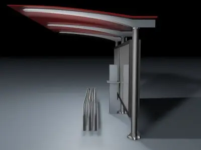 Bus stop 3D model