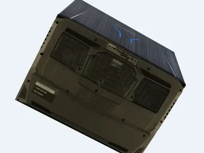 Laptop Low-poly speaker box Low-poly 3D model