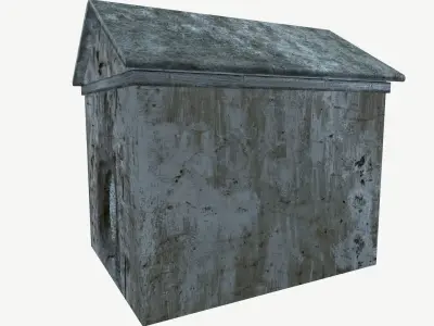Crypt or a cottage  Low-poly 3D model