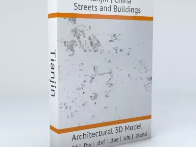 Tianjin Streets and Buildings 3D model