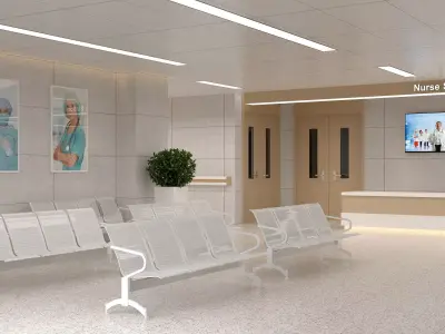 Hospital Interior 02 3D model
