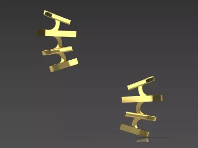 gold earr cuff ge0048  3D print model