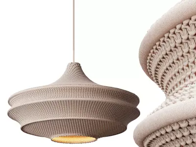 Saint VII Crochet Pendant Lamp corona Low-poly 3D model