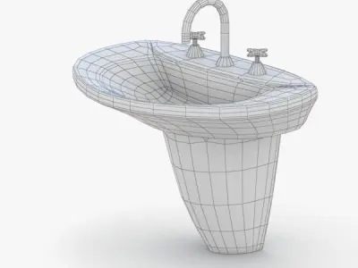 1613 - Sink Low-poly 3D model