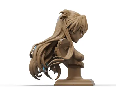 Asuka Bust 3D Print 3D print model