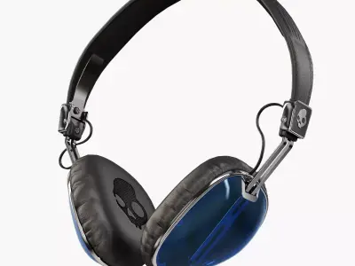 Skullcandy Navigator Royal Blue headphones Low-poly 3D model
