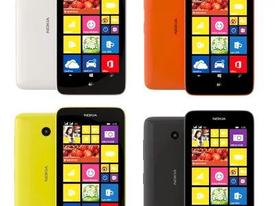 Nokia Lumia 638 all color 3D model