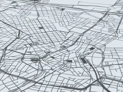 Sao Paulo Road Network and Streets 3D model