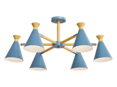 OLA Chandelier 6 lamps Low-poly 3D model