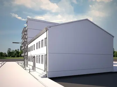 CORNER MULTI-FAMILY BUILDING  3D model