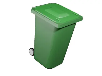 Trash bin plastic model 3d  Low-poly 3D model