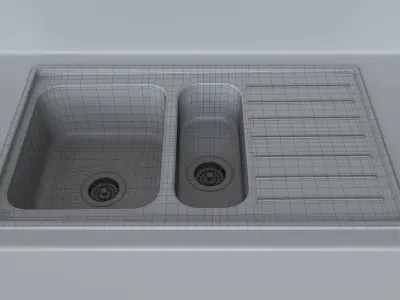 VATTUDALEN sink Ikea 88x56cm 3D model