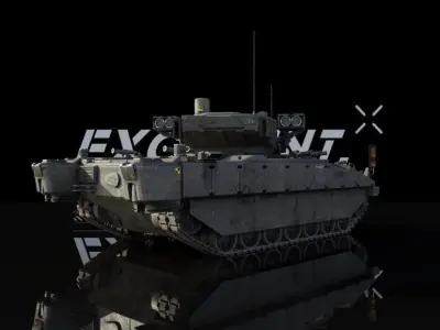 BTR machine Low-poly 3D model