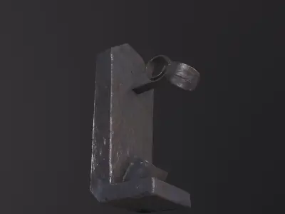 Torch Holder 3D Model Low-poly 3D model