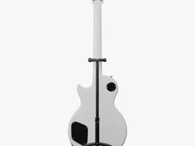  Gibson Les Paul White Bass Guitar PBR 