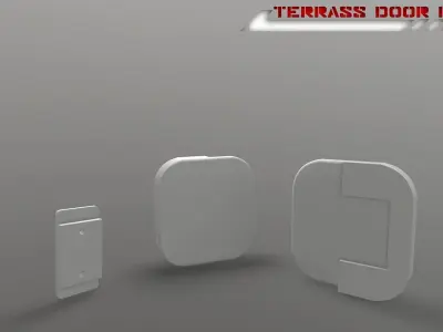  Terrace door handle 3D print model
