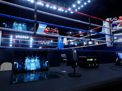  BOXING ARENA STADIUM Game Ready Complete Asset Pack 