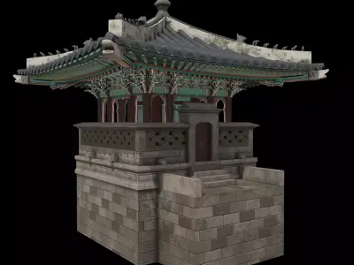 Korean Traditional Watchtower - Dongsipjagak  3D model