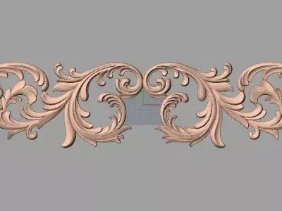 Door flower 3D relief STL Model for CNC woodworking carving E308 3D model