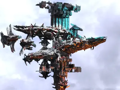 Deep Space ore vessel array 2 3D model