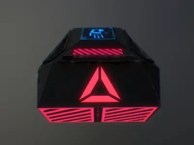 CYBERPUNK CHEST Low-poly 3D model