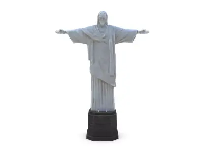 Christ the Redeemer Statue Low-poly 3D model