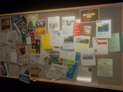 Flyer Bulletin Board 3D model