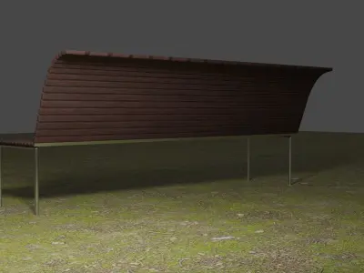 Modern Bench 3D model purchase