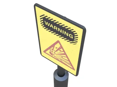Street Sign 23 Low-poly 3D model
