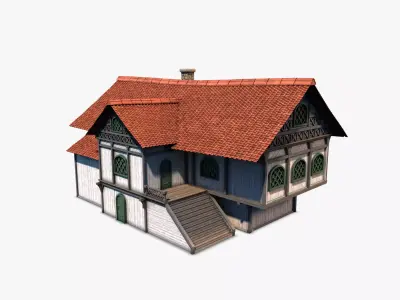 Cottage 03 Low-poly 3D model