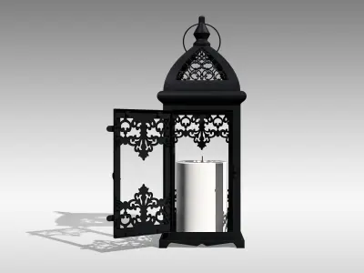 Metal Lantern 03 Low-poly 3D model