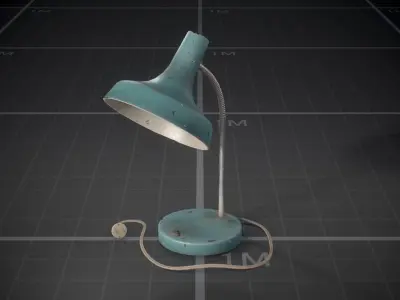 Used Soviet Desk Lamp Low-poly 3D model