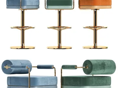 Mezzo chair bar anderson Low-poly 3D model