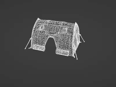 Rustic Outdoor Camping Tent 3D model