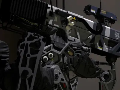 Keloid - Mecha War Head Robot 3D model