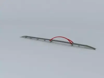 Pingtung new park Jinde Bridge Free 3D model