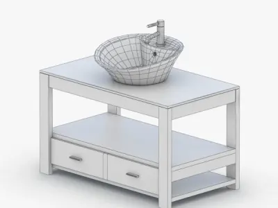 1577 - Sink Low-poly 3D model