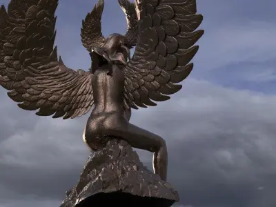 Egyptian goddess form low poly Low-poly 3D model