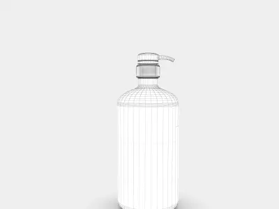 Amber soap dispenser bottle 3D model