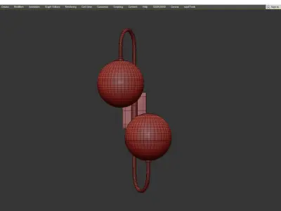 MID CENTURY GLOBE ADJUSTABLE DOUBLE  Low-poly 3D model