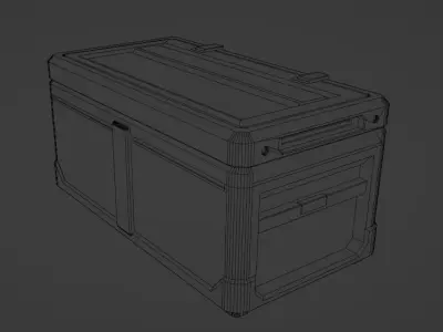 Sci Fi Containers Minimalistic Damaged Low-poly 3D model