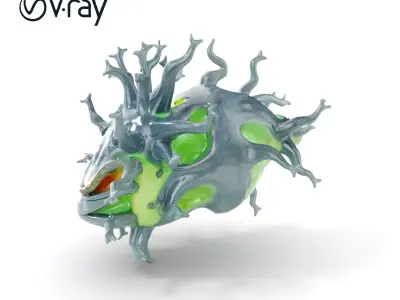 Fantastical Alien Creature Model Pack Low-poly 3D model