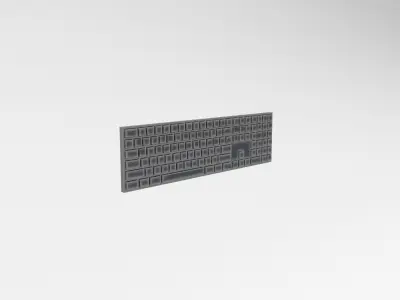 Cartoon Keyboard v1 007 Low-poly 3D model