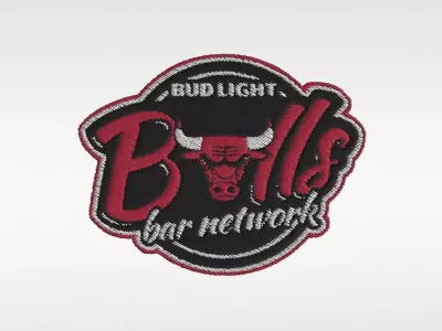 Embroidered Patch Chicago Bulls Low-poly 3D model